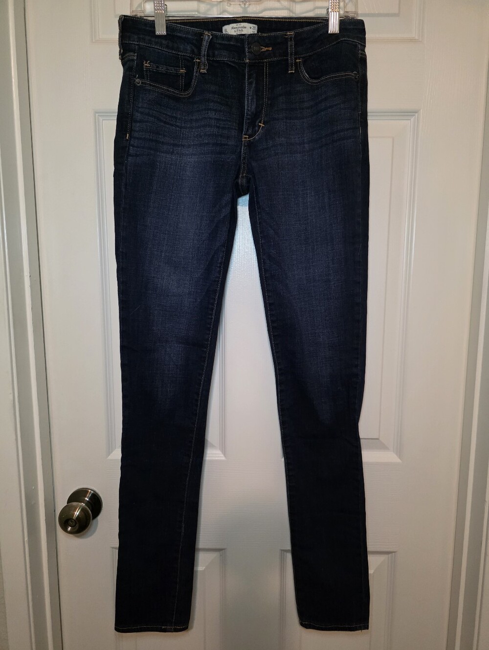 Abercrombie & Fitch Jeans Size 6L 28x33L Skinny Dark Wash Low Rise Blue Denim